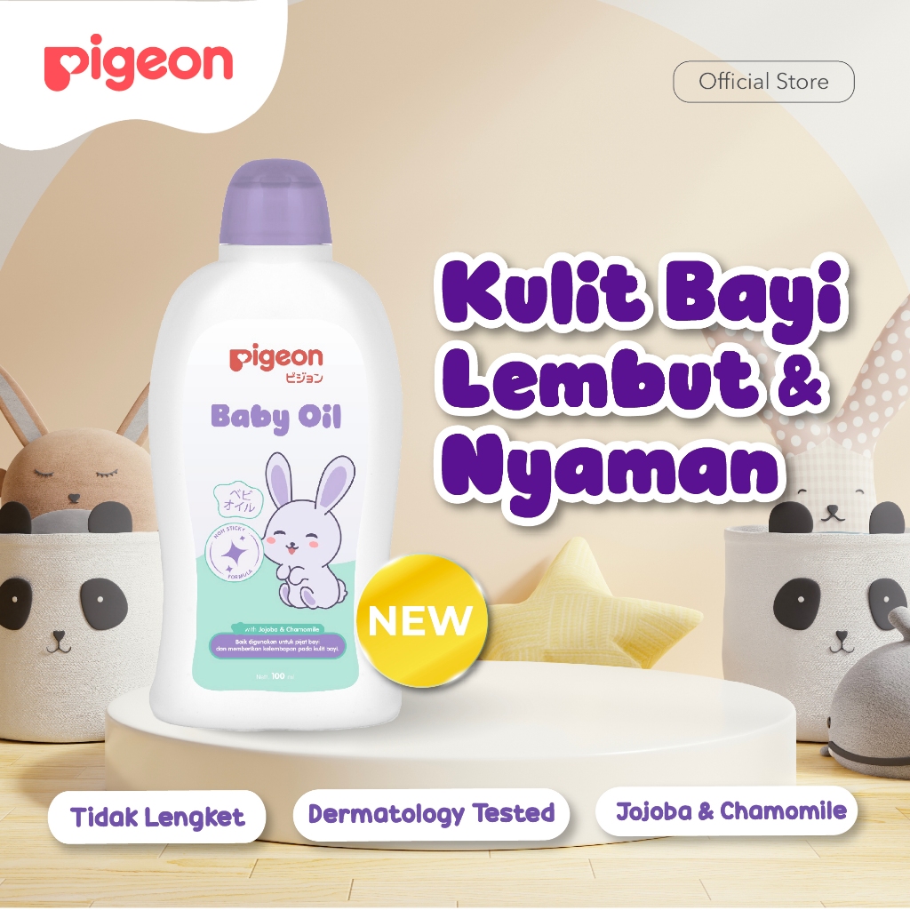PIGEON Baby Oil 100ML Lavender Jojoba Chamomile Natural Essential Oil Foto 2