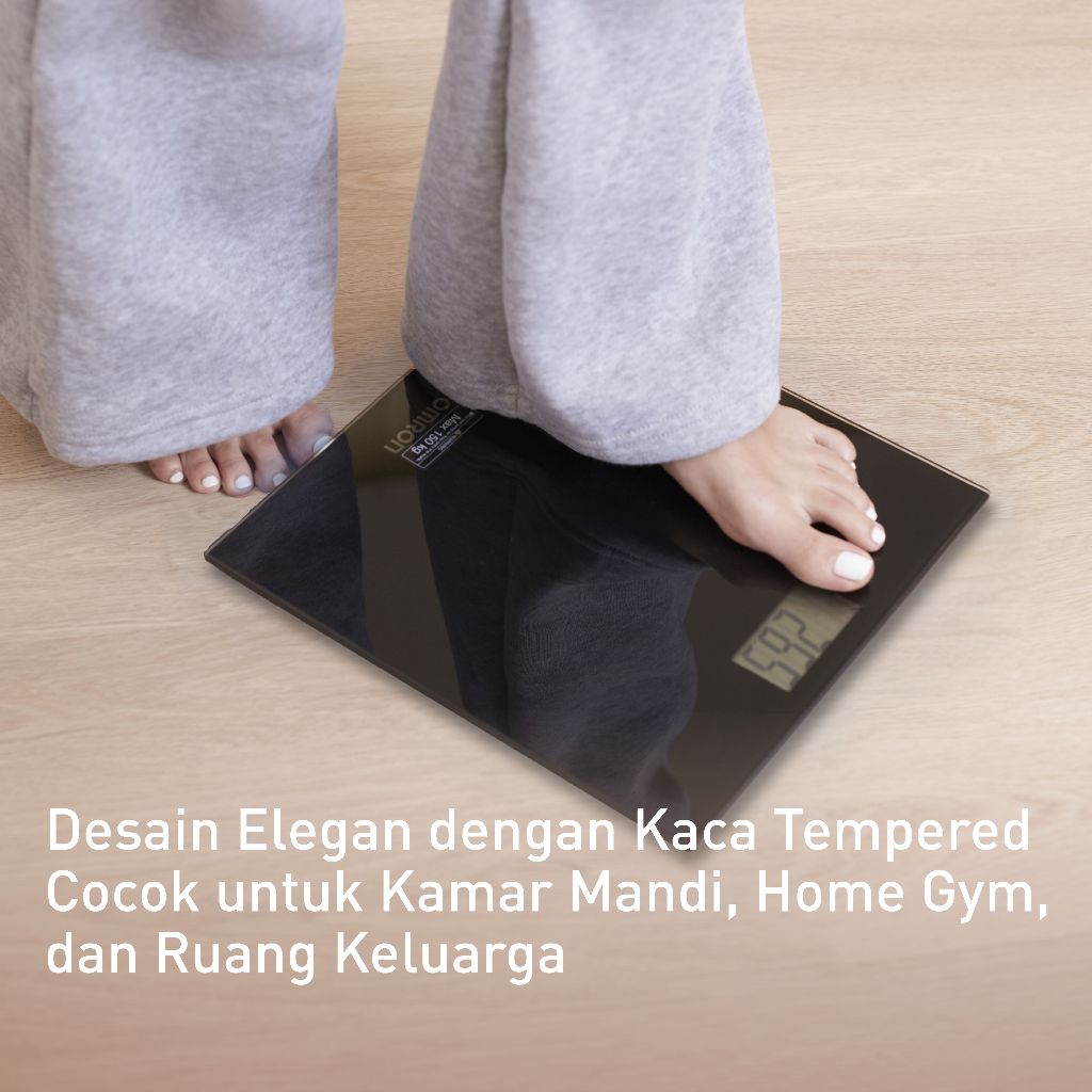 Timbangan Badan Digital Omron HN-289 LCD Tempered Glass Kapasitas 150 kg Foto 2