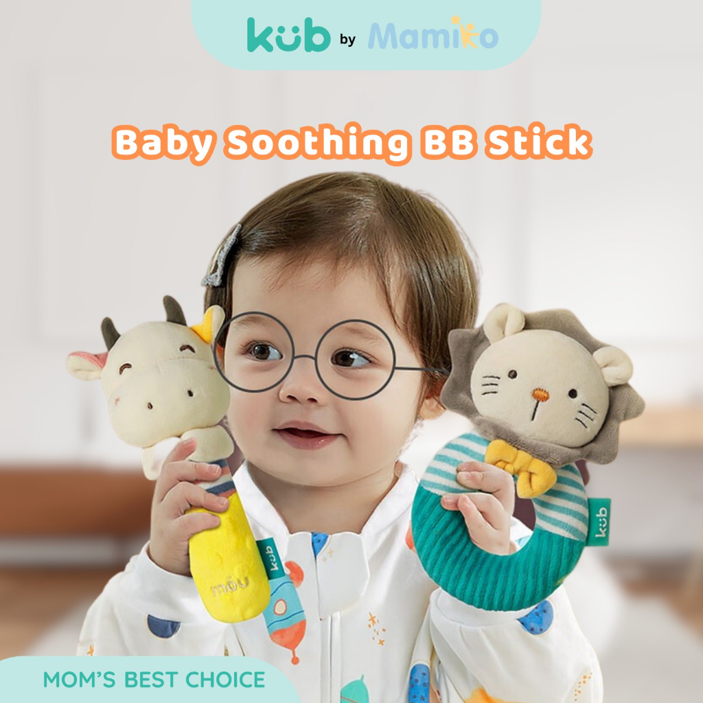 KUB Baby Soothing BB Stick Mainan Bayi Penenang Rattle Lion Tiger