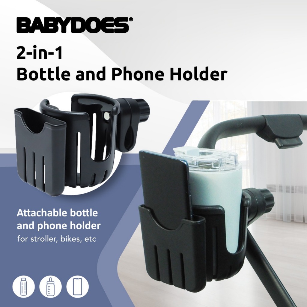 Babydoes Aksesoris Stroller Universal Set Cup Holder & Diaper Bag Anti Friction Pad Foto 6