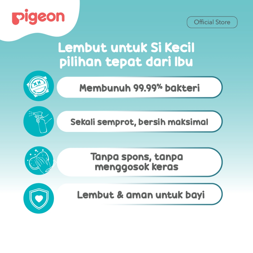 PIGEON Cleansing Foam Spray 280ML Pembersih Botol Susu & Perlengkapan Bayi Foto 4