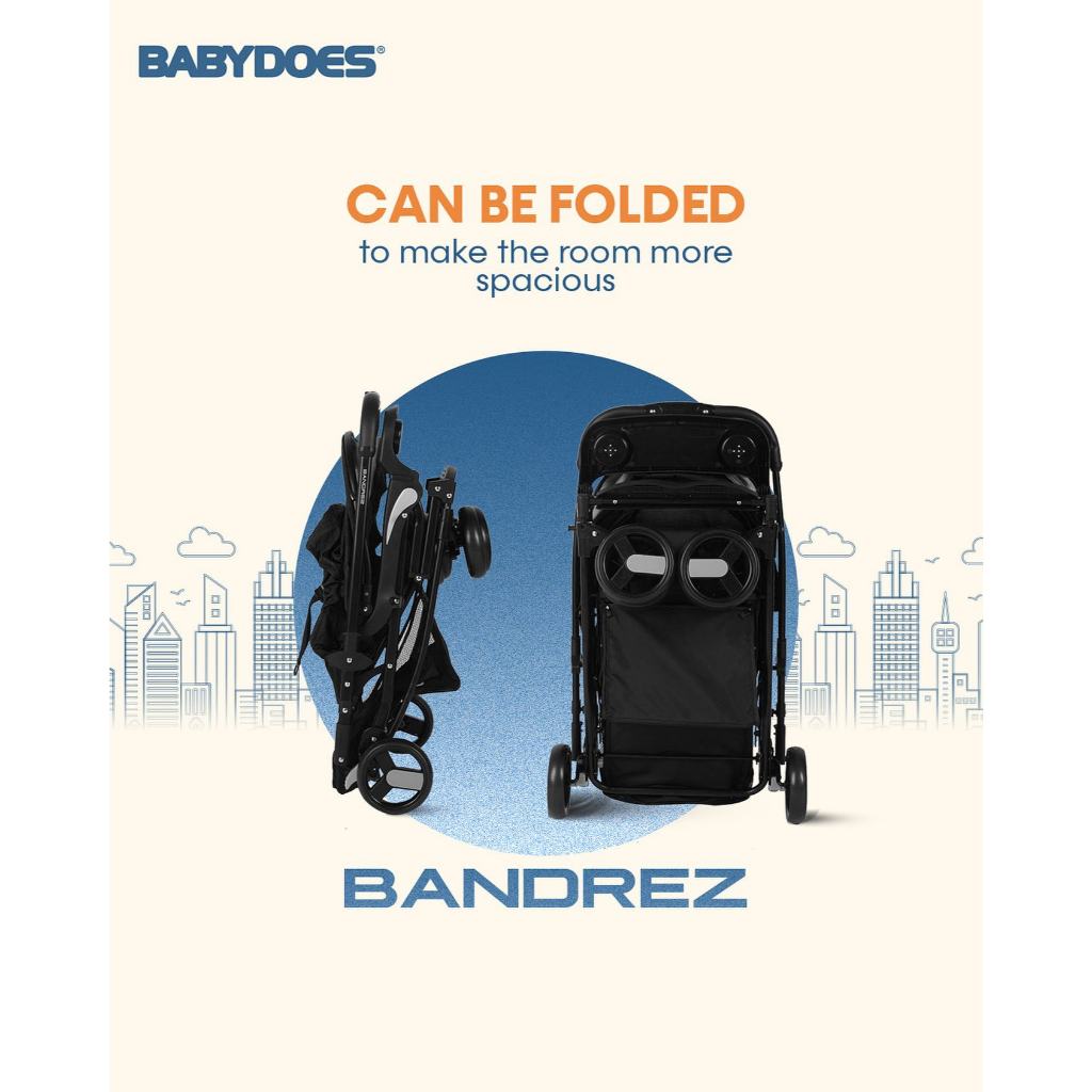Stroller Bayi Babydoes Bandrez Reversible Handle Rocking Mode Multifungsi Foto 4