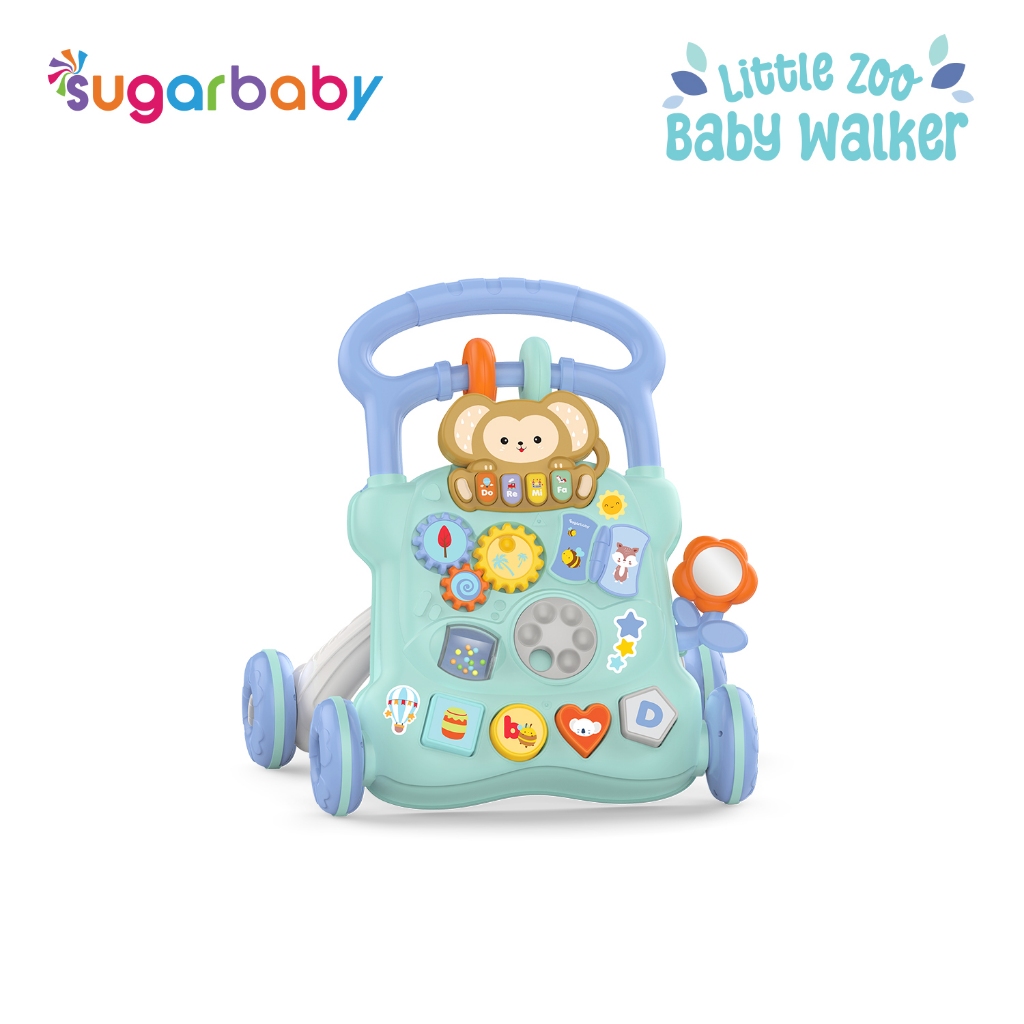 Sugarbaby Little Zoo Baby Walker Mainan Dorong Bayi dengan Piano Lepas & Panel Aktivitas Foto 6