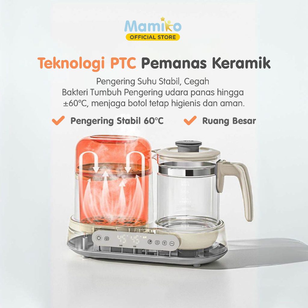 Mamiko KUB 3 in 1 Multifunction Milk Adjuster Sterilizer Warmer Penjaga Suhu 24 Jam Foto 4