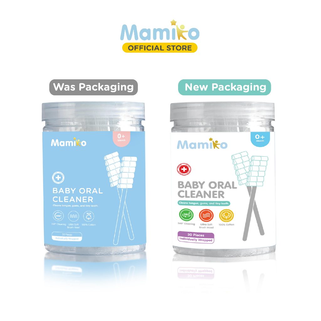 KUB x Mamiko Baby Oral Cleaner 30 PCS Steril 100% Cotton Pembersih Lidah Gusi Foto 2