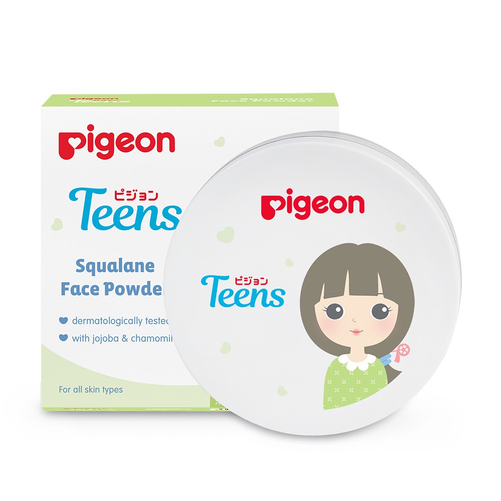 Bedak Tabur Pigeon Teens Face Powder 12gr Non-Acnegenic Squalane Jojoba