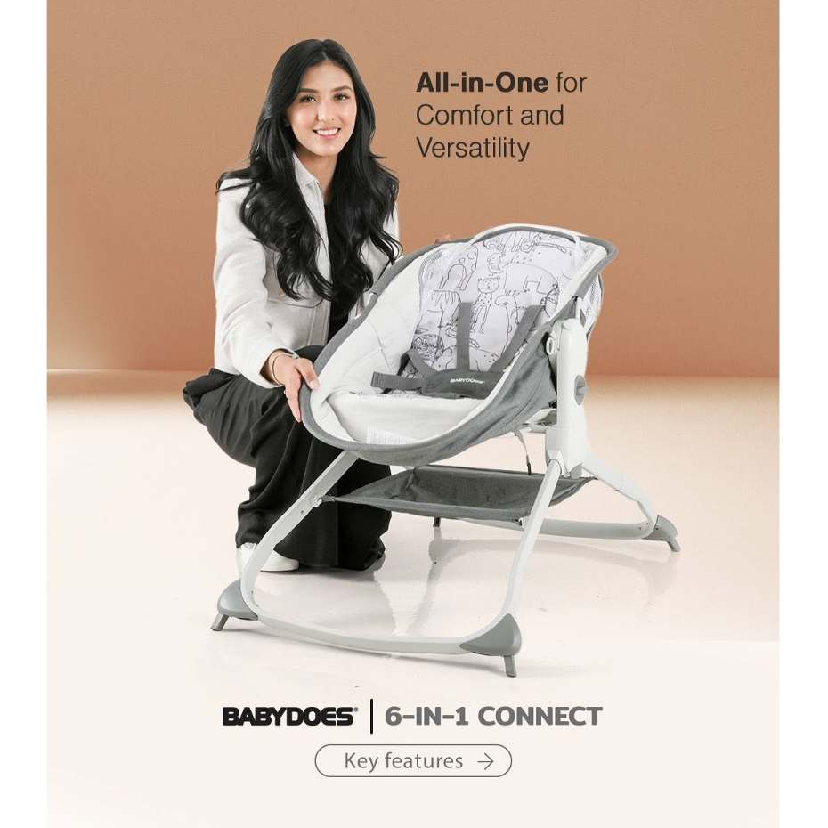 Babydoes 6-in-1 Connect Side Bed Bassinet Swing Rocker Portable Tempat Tidur Bayi Foto 3
