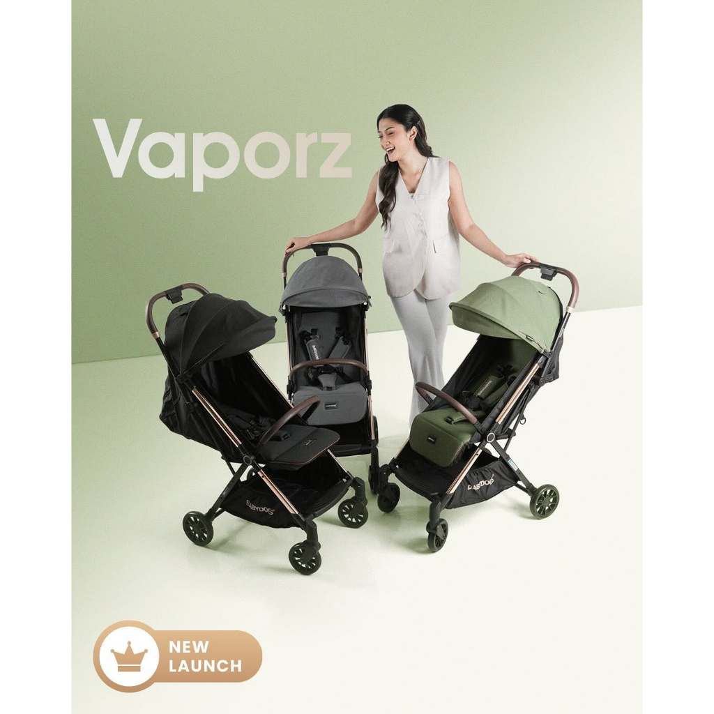 Babydoes Vaporz Stroller Auto-Fold Ringan 5.5 Kg dengan Infant Carrier dan Travel Bag Foto 2