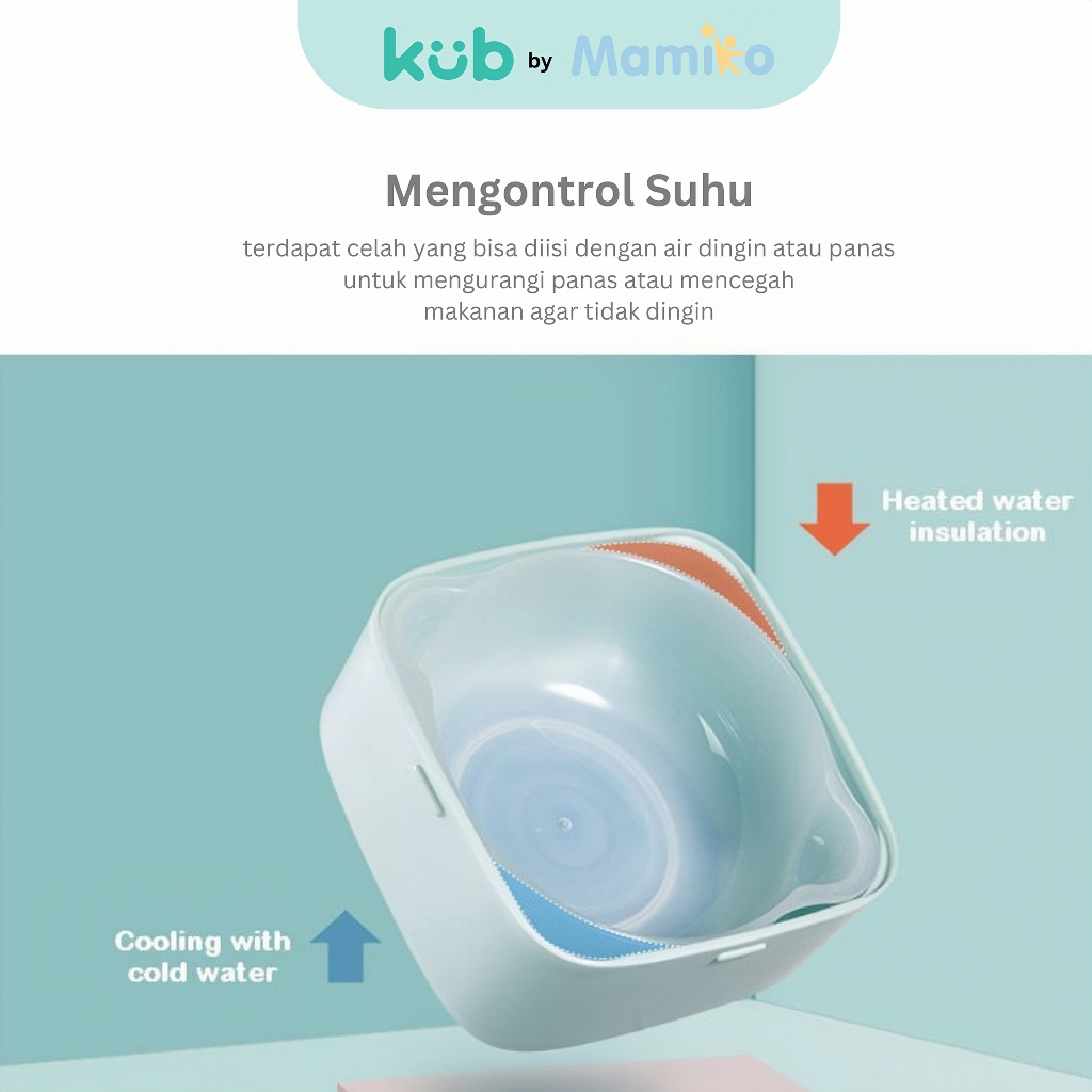 KUB Baby Bowl Travel Lunch Box Set 5in1 Mangkok MPASI Bayi Anti Tumpah 400ML Foto 4