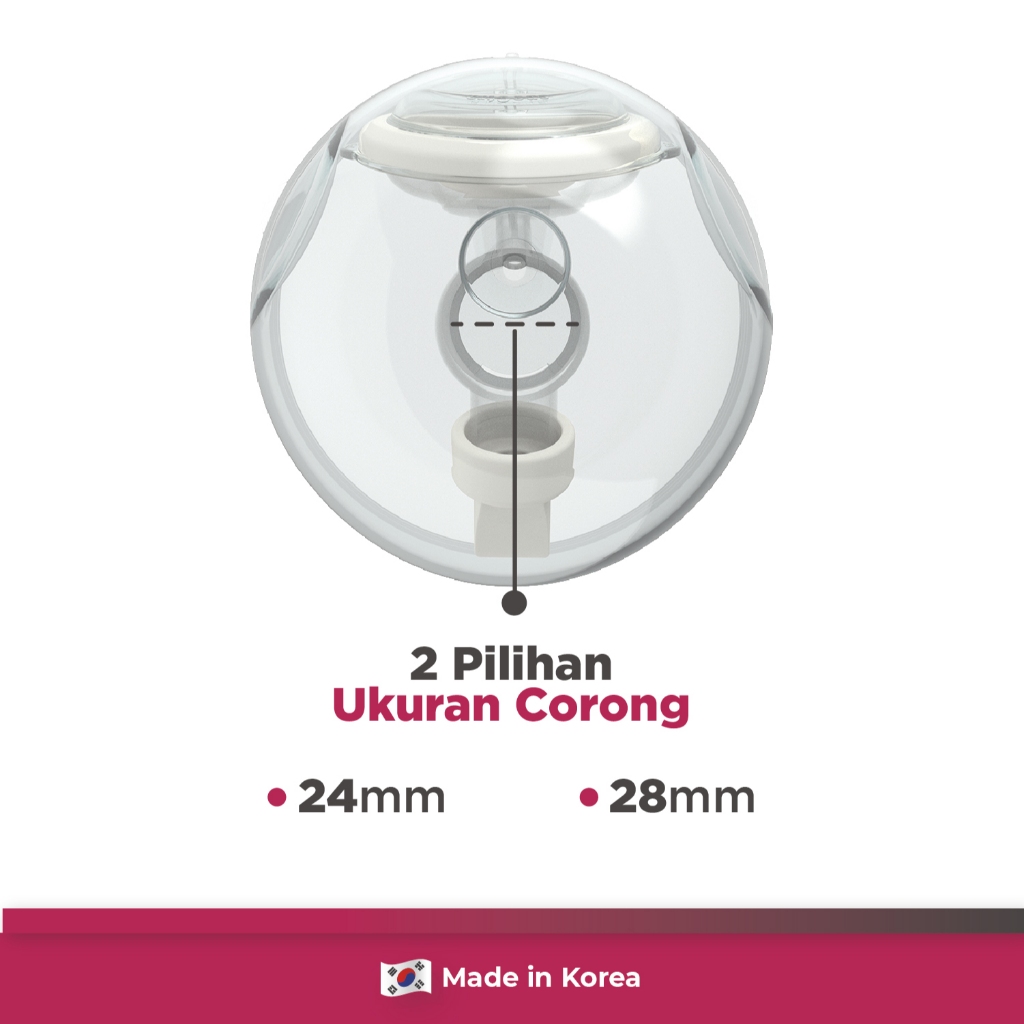 Spectra Handsfree Cup Set Kanan dan Kiri 2pcs Ukuran M 28mm untuk Pompa ASI Foto 5