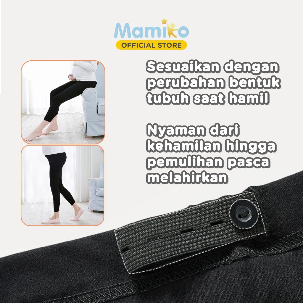Legging Hamil Mamiko Activewear Maternity 3/4 Panjang Bahan Polyamide Spandex Foto 5