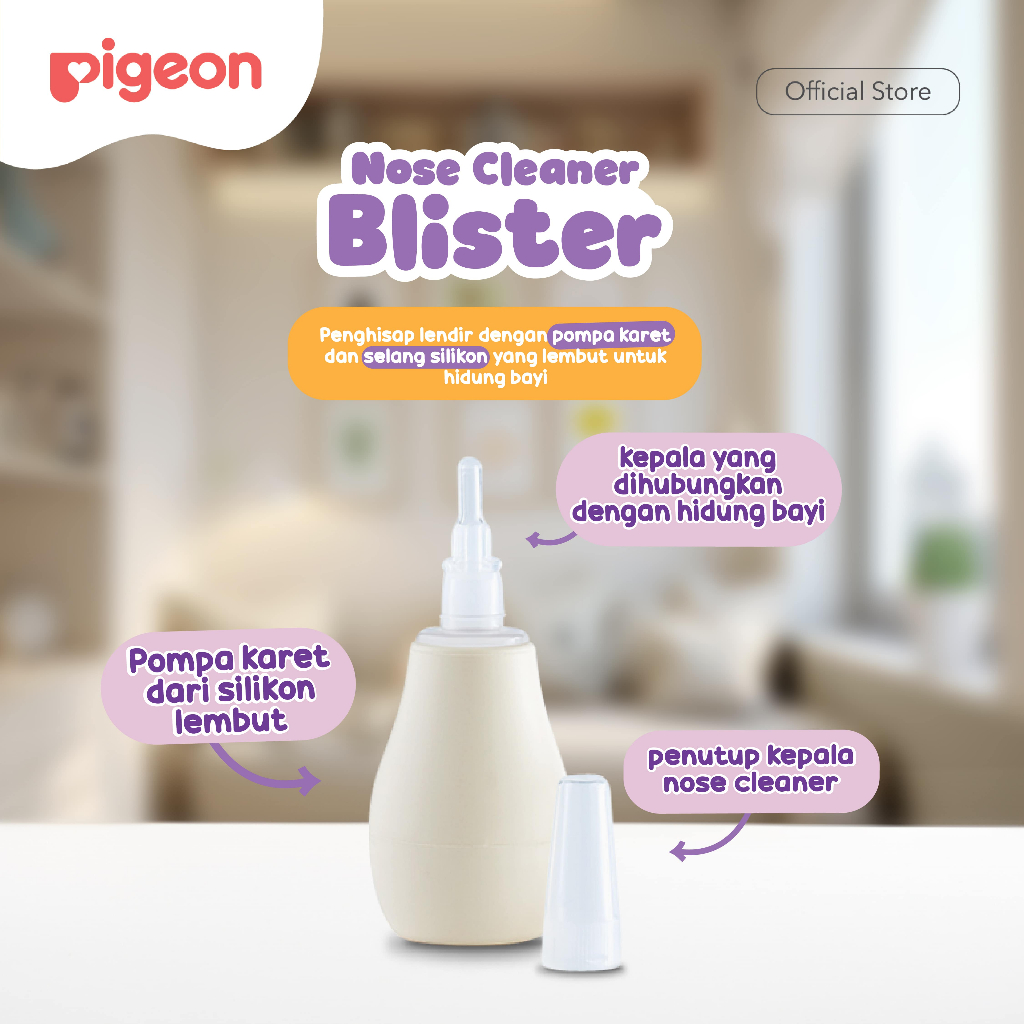 Pigeon Nose Cleaner Alat Penghisap Lendir Bayi Penyedot Ingus dengan Pompa Karet dan Ujung