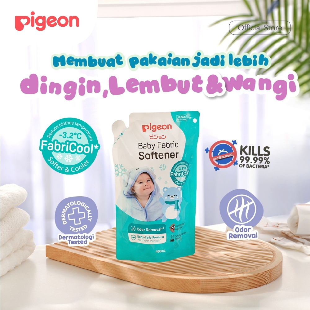 Pigeon Baby Fabric Softener Pelembut Pakaian Bayi 430ML Anti Kuman Foto 5