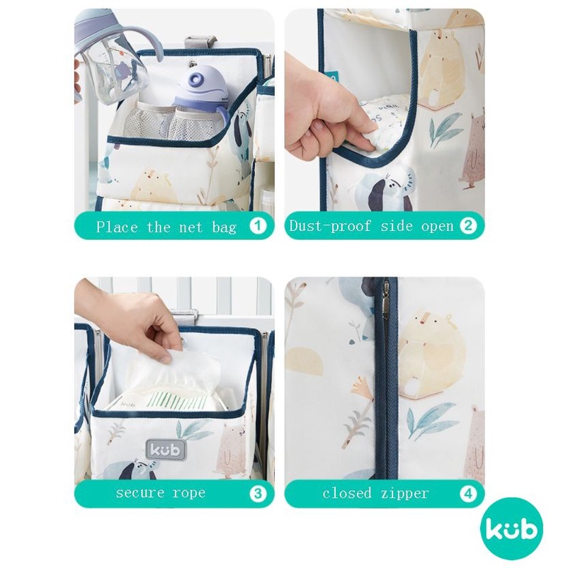 KUB Storage Bag Tas Penyimpanan Gantungan Bayi Basic Classic Motif Elephant Crocodile Foto 3