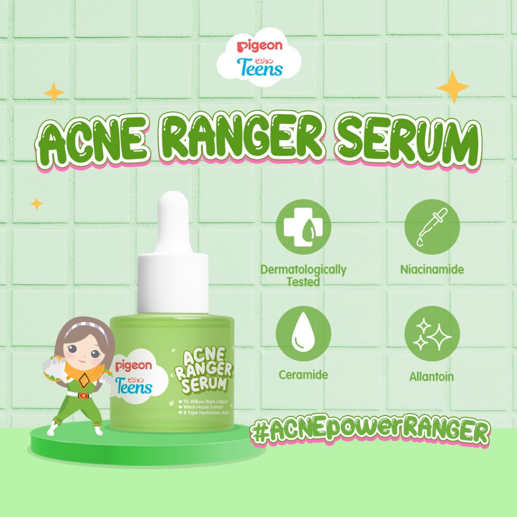Serum Jerawat Pigeon Teens Acne Ranger 20ml Anti Bakteri & Bekas Jerawat Foto 2