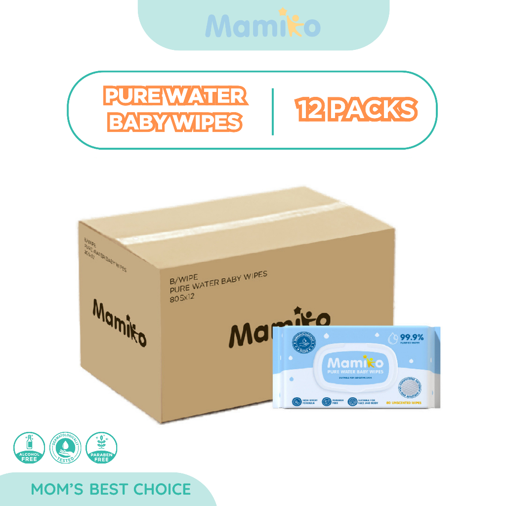 Mamiko Baby Wipes Pure Water Foto 8