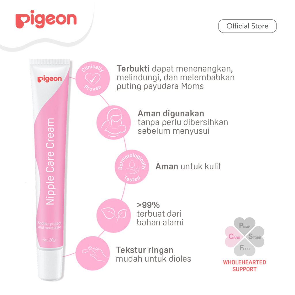 PIGEON Nipple Care Cream 20g Twin Pack Krim Pelembab & Perawatan Puting Lecet Halal Foto 4