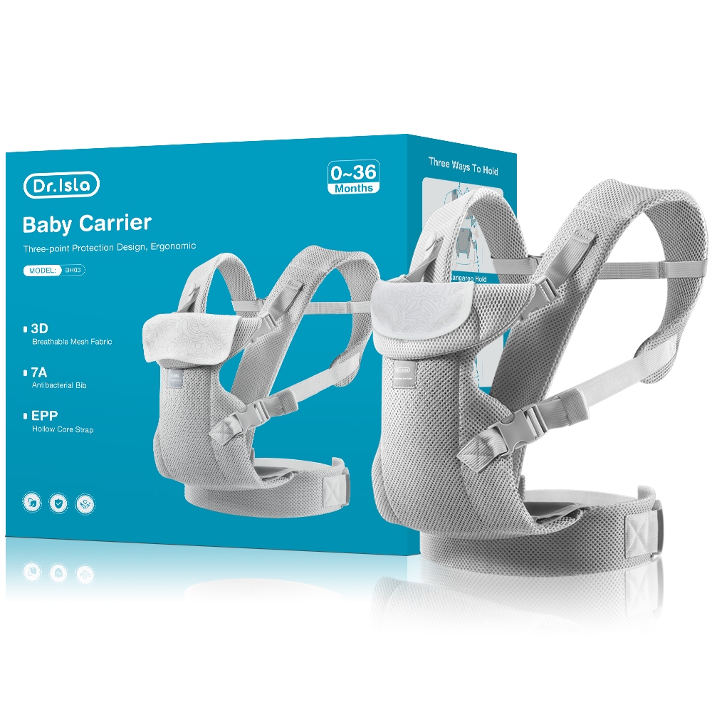 Gendongan Bayi Dr.isla BH03 Newborn Adjustable M Shape 3 Posisi dengan Celemek Katun 7A Foto 5