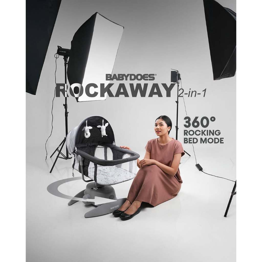 Ayunan Bayi Babydoes Rockaway 2-in-1 Swing 360 Derajat dengan Remote Control dan Bluetooth Foto 6