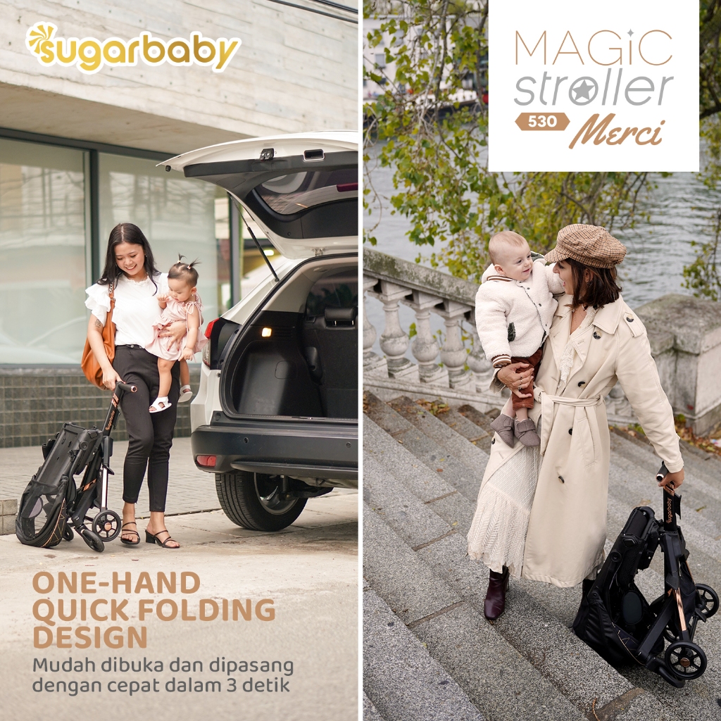 Sugarbaby Magic Stroller 530 Merci Kereta Dorong Bayi 2 Arah Kursi Putar 360 Derajat Foto 5