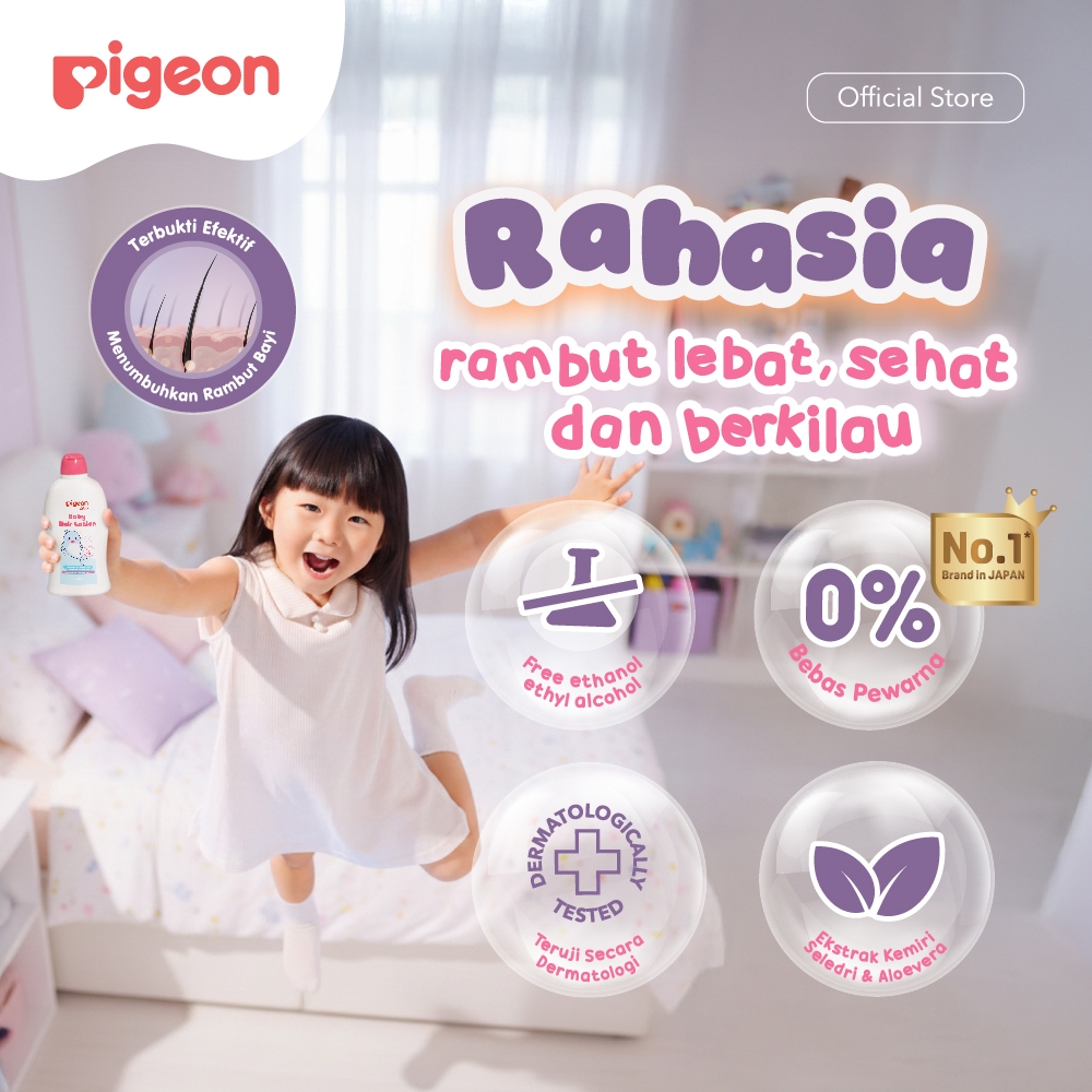 PIGEON Baby Hair Lotion Hypoallergenic Losion Rambut Bayi Halal BPOM