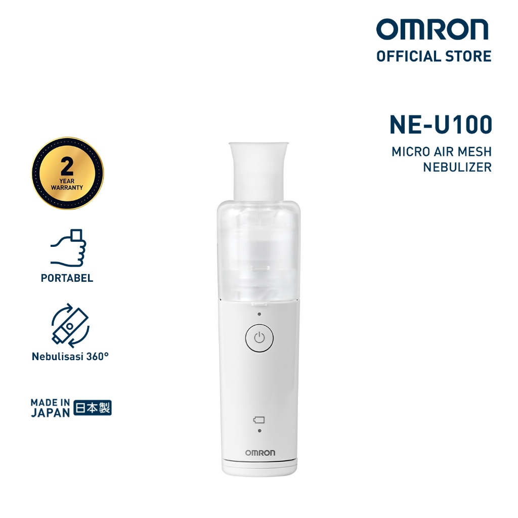 Nebulizer Mesh Omron NE-U100 Portable 360 Derajat Teknologi Titanium Vibrator Foto 5
