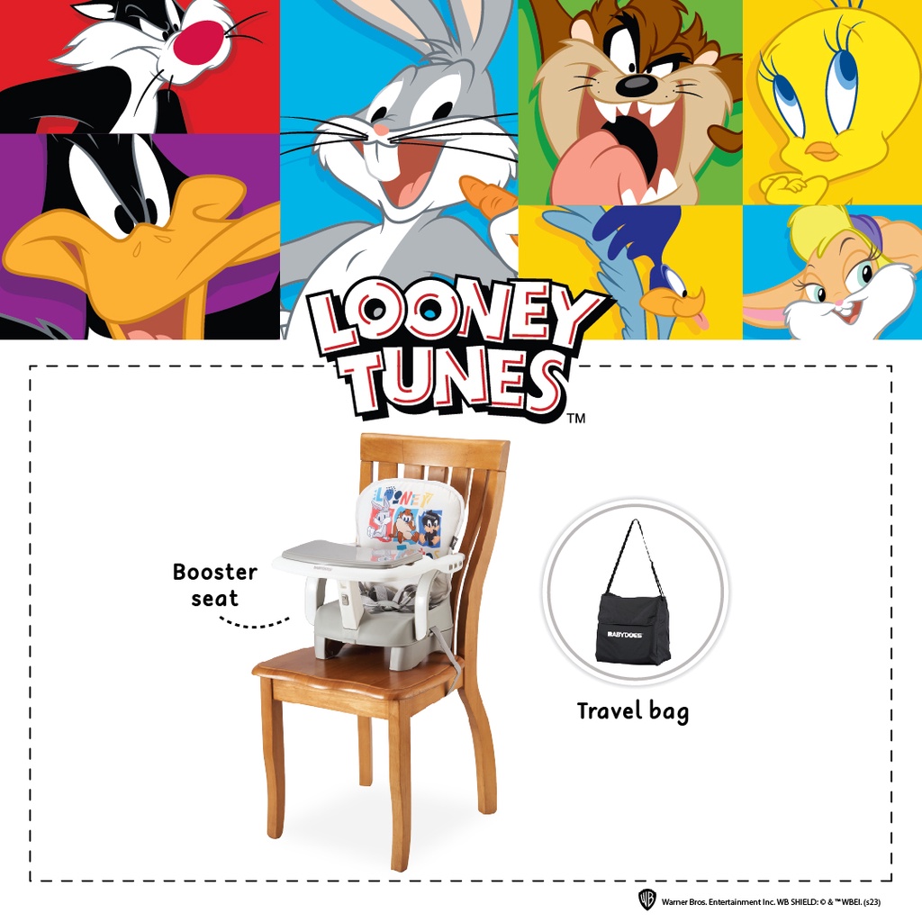 Kursi Bayi Babydoes Looney Tunes WB100 Booster Seat 3-in-1 Portable Travel Bag Foto 6
