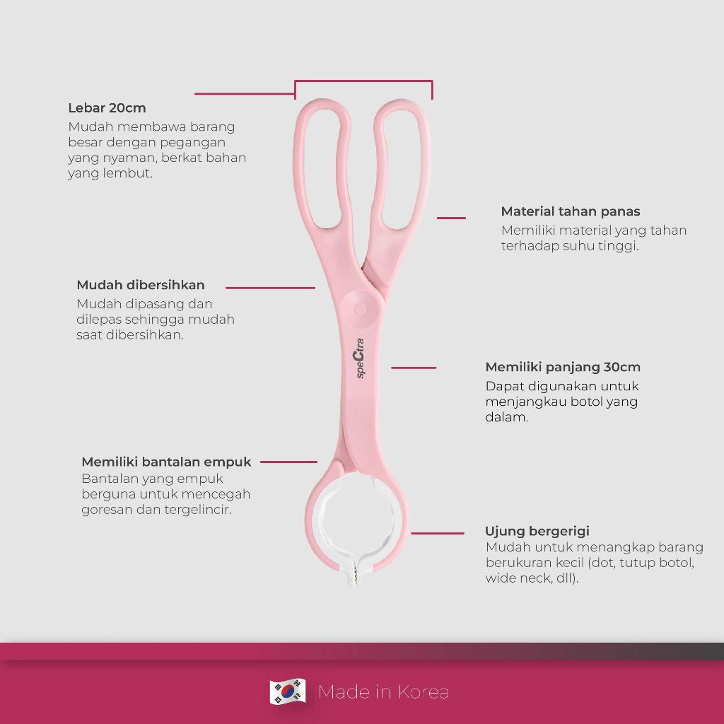 Spectra Multi Bottle Tongs Penjepit Botol Susu Steril Set 2pcs Made in Korea Foto 5