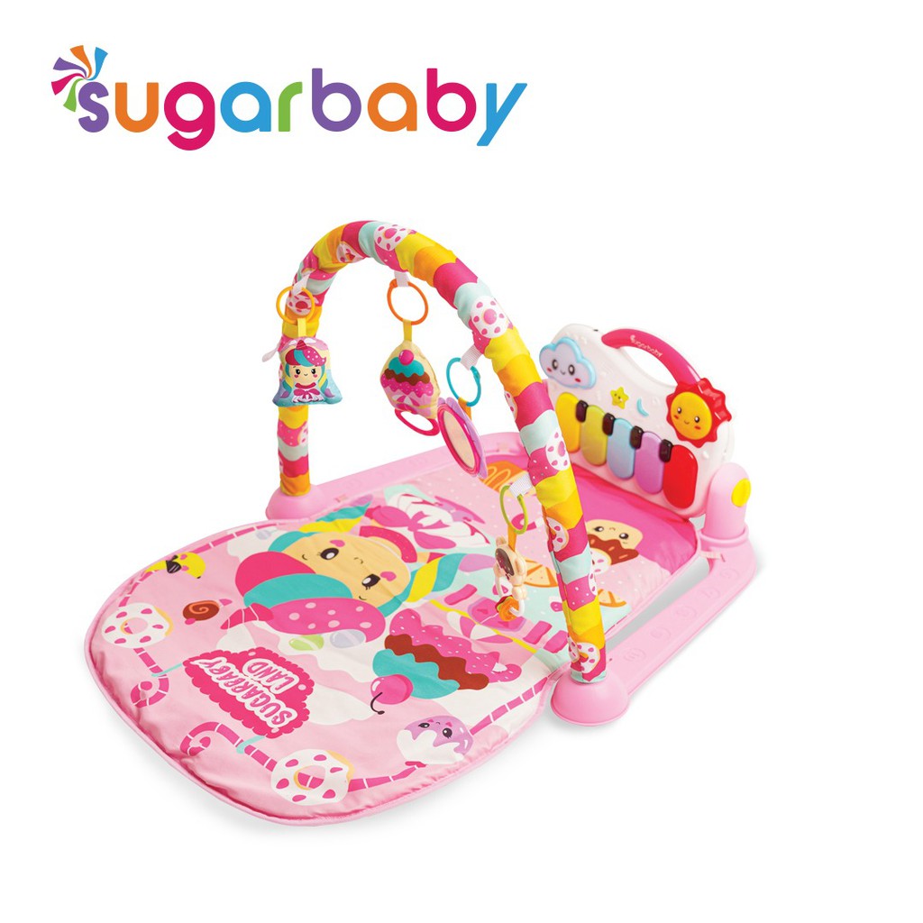 SUGARBABY Day & Nite Piano Playmat Mainan Bayi 4 Tahap dengan Fun Projector & Foto 8
