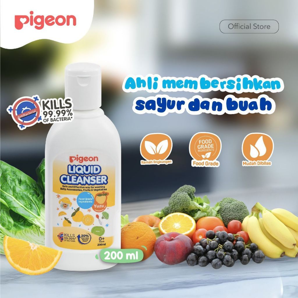 Pigeon Liquid Cleanser Yuzu 700ml Cairan Pembersih Botol & Alat Makan Bayi Foto 4