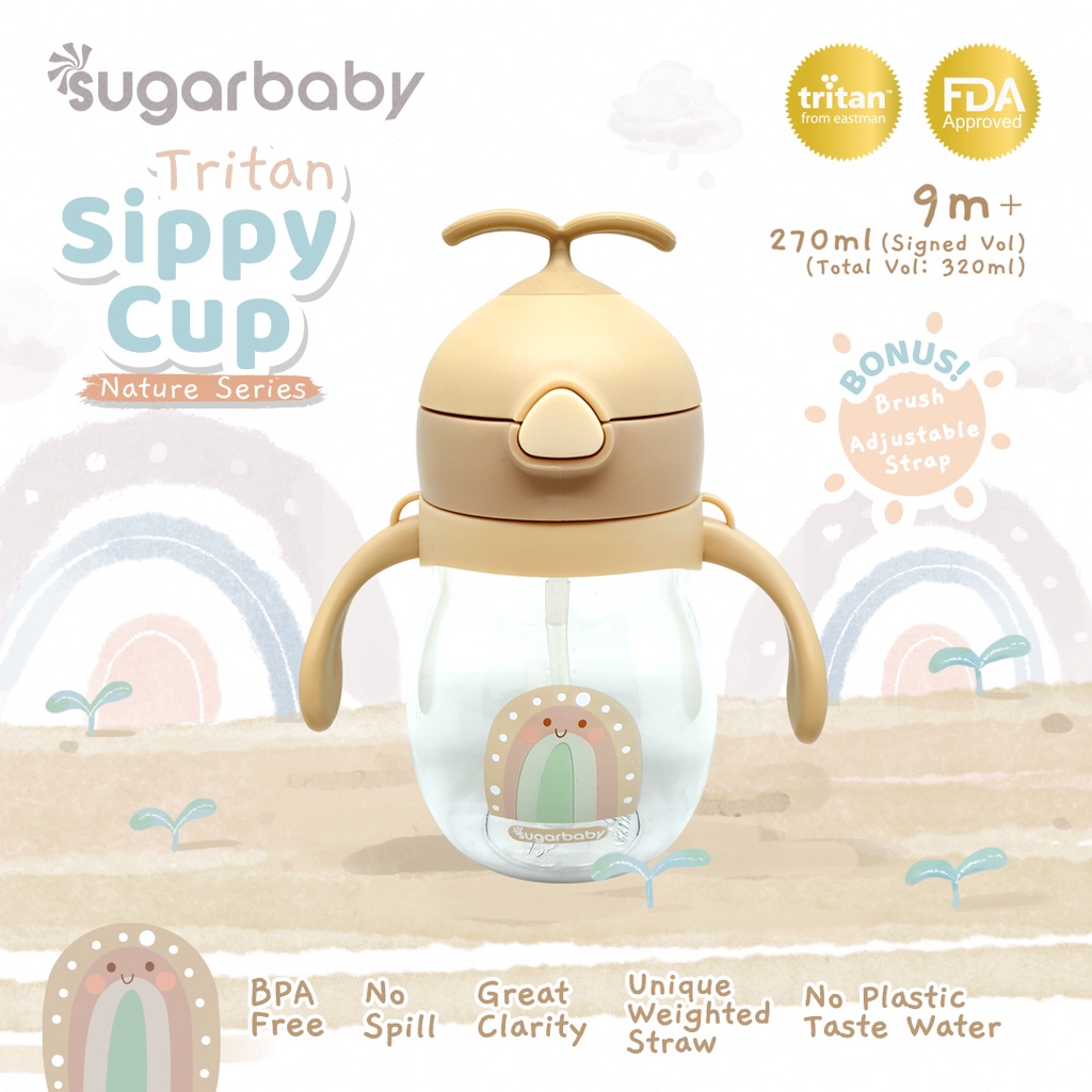 Sugar Baby Tritan Sippy Cup K Series 350ml Botol Minum Bayi Anti Tumpah dengan Foto 7