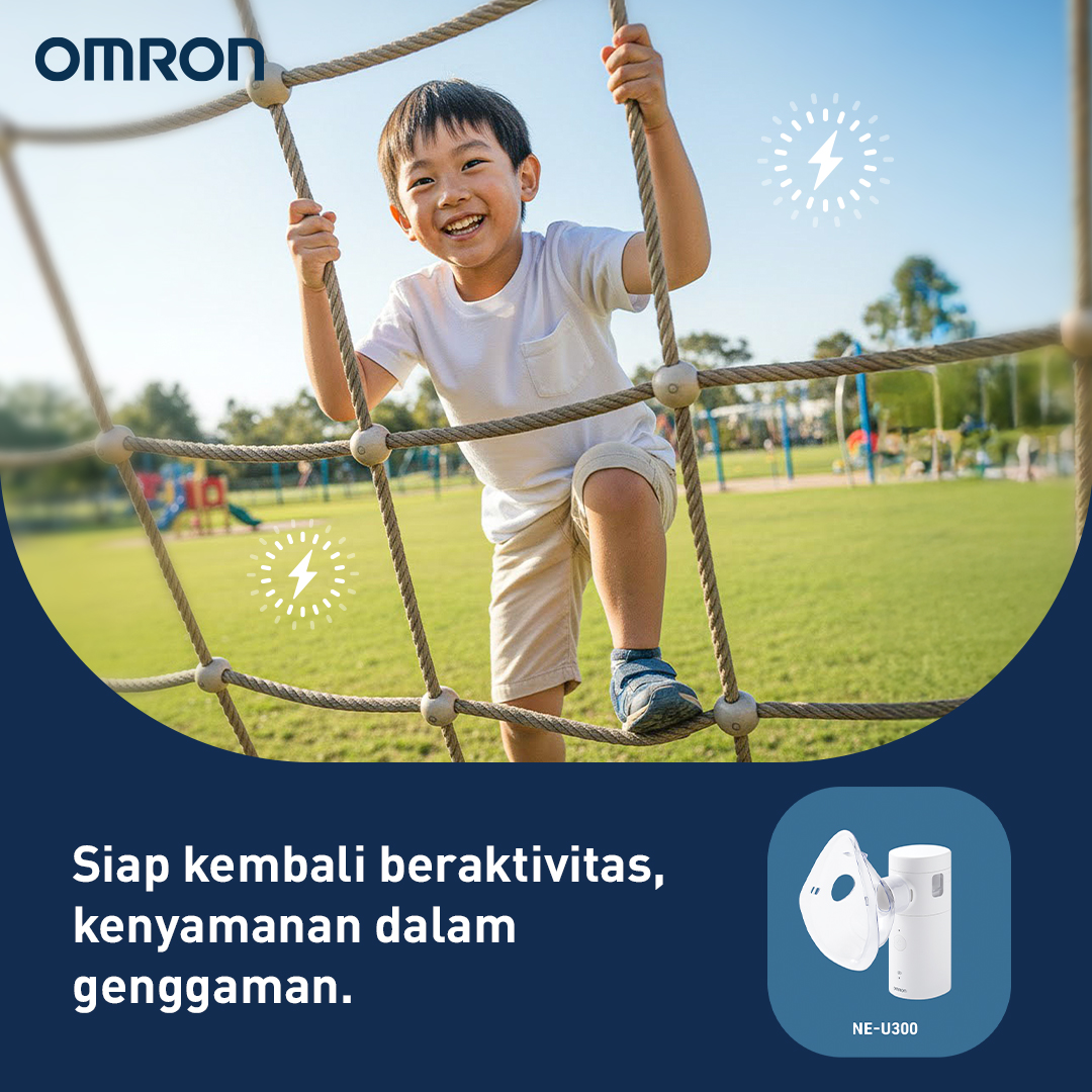 Nebulizer Omron NE-U300 Mesh Ultrasonic Portable USB Type-C Silent Foto 5