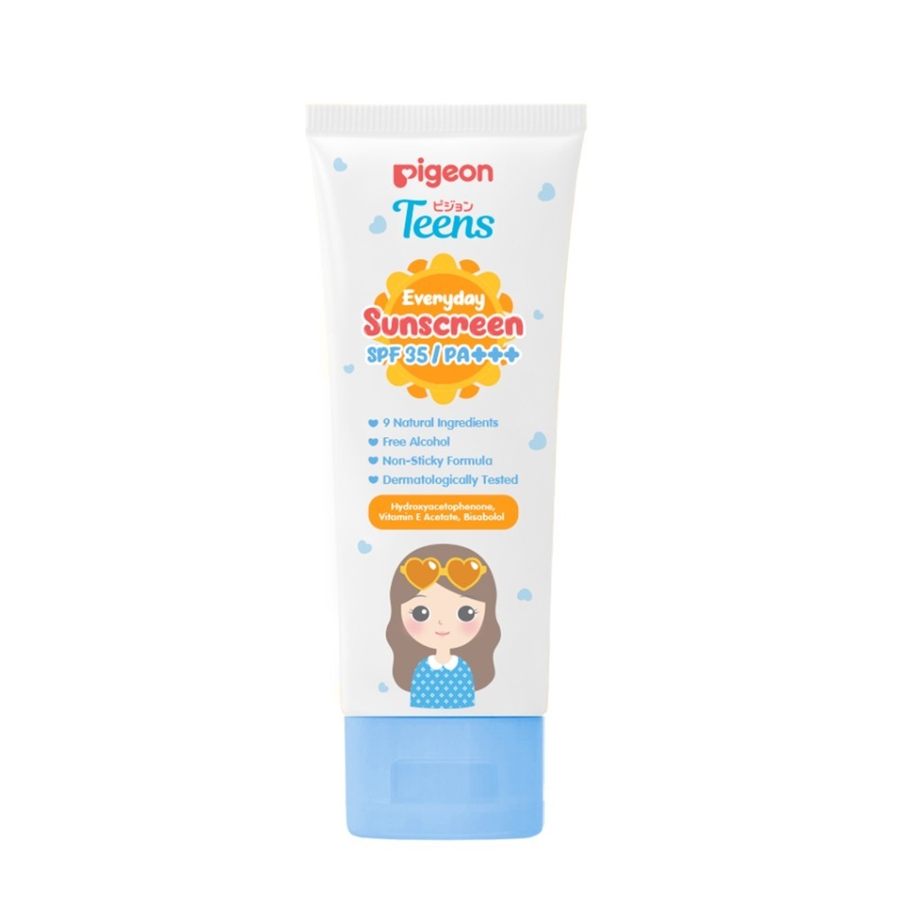 Pigeon Teens Everyday Sunscreen SPF 35 PA+++ 60ml Sunblock Wajah Non Sticky Foto 2