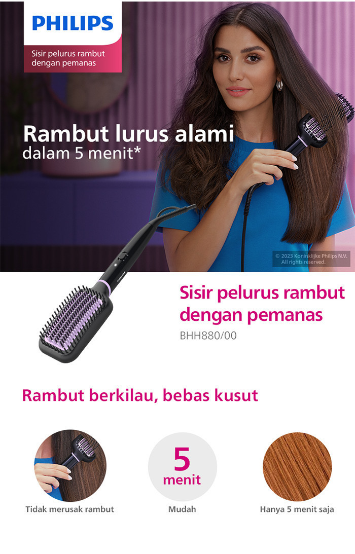 Philips Heated Brush BHH880 Tourmaline Foto 6