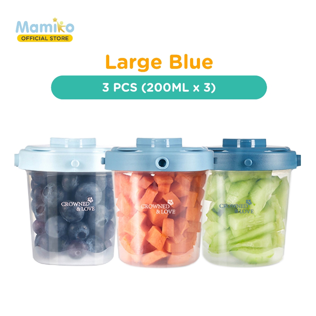 KUB Mamiko Food Container Set 3 Pcs 60ml 120ml 200ml BPA Free Kedap Udara Foto 7