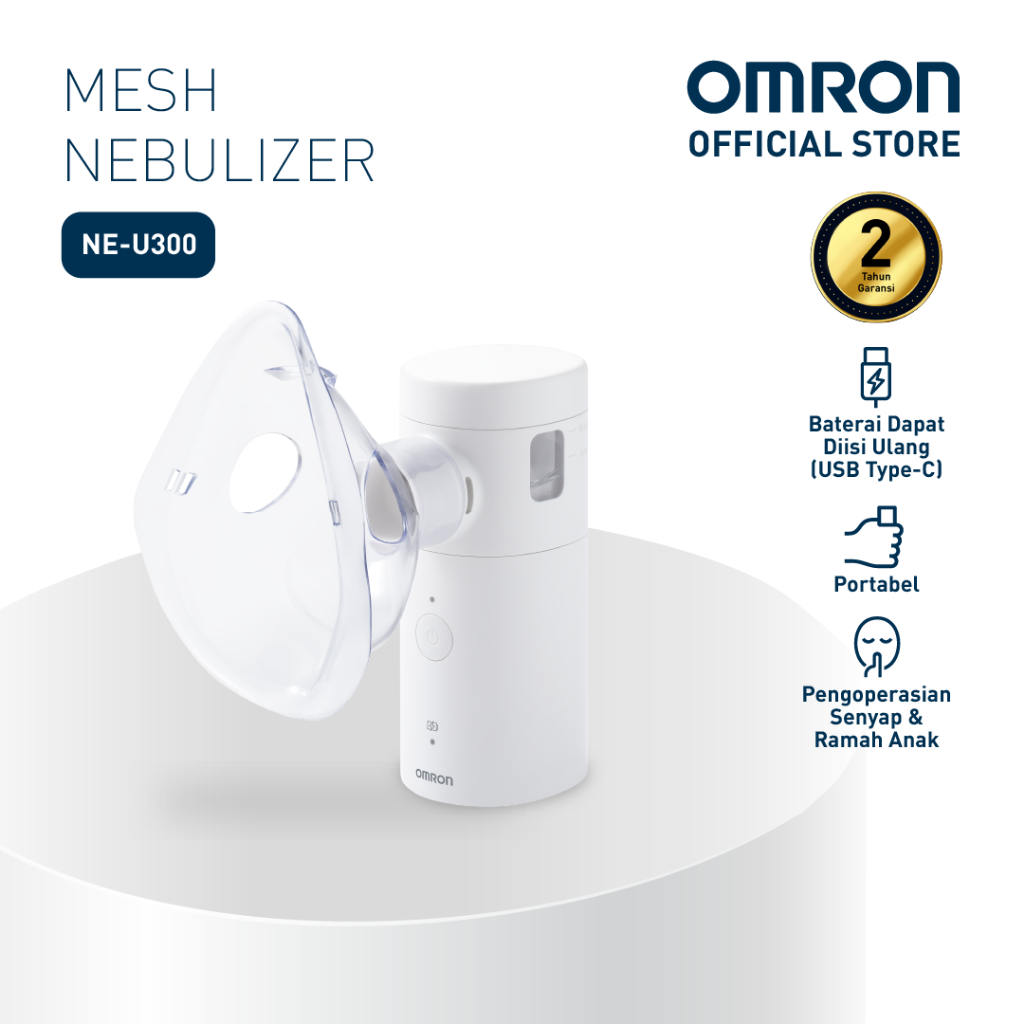 Nebulizer Omron NE-U300 Mesh Ultrasonic Portable USB Type-C Silent Foto 2