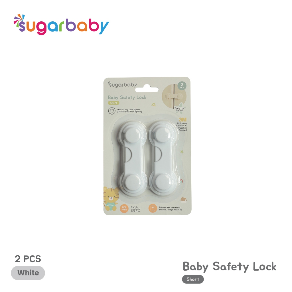 Sugarbaby Baby Safety Lock Short Adjustable Long Strap Pengaman Laci Lemari Foto 6