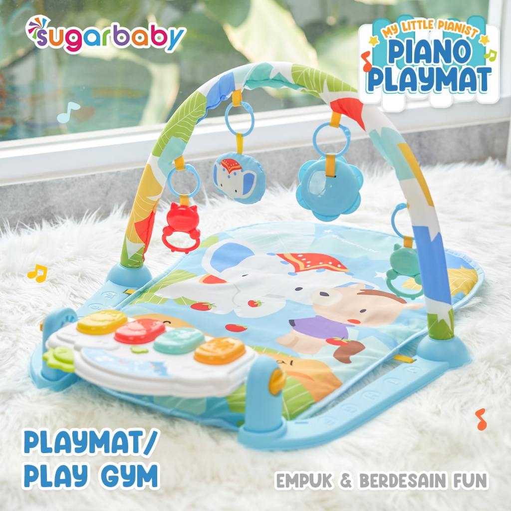 Playmat Piano Bayi Sugar Baby My Little Pianist Play Gym dengan Mainan Gantung 4 Foto 2