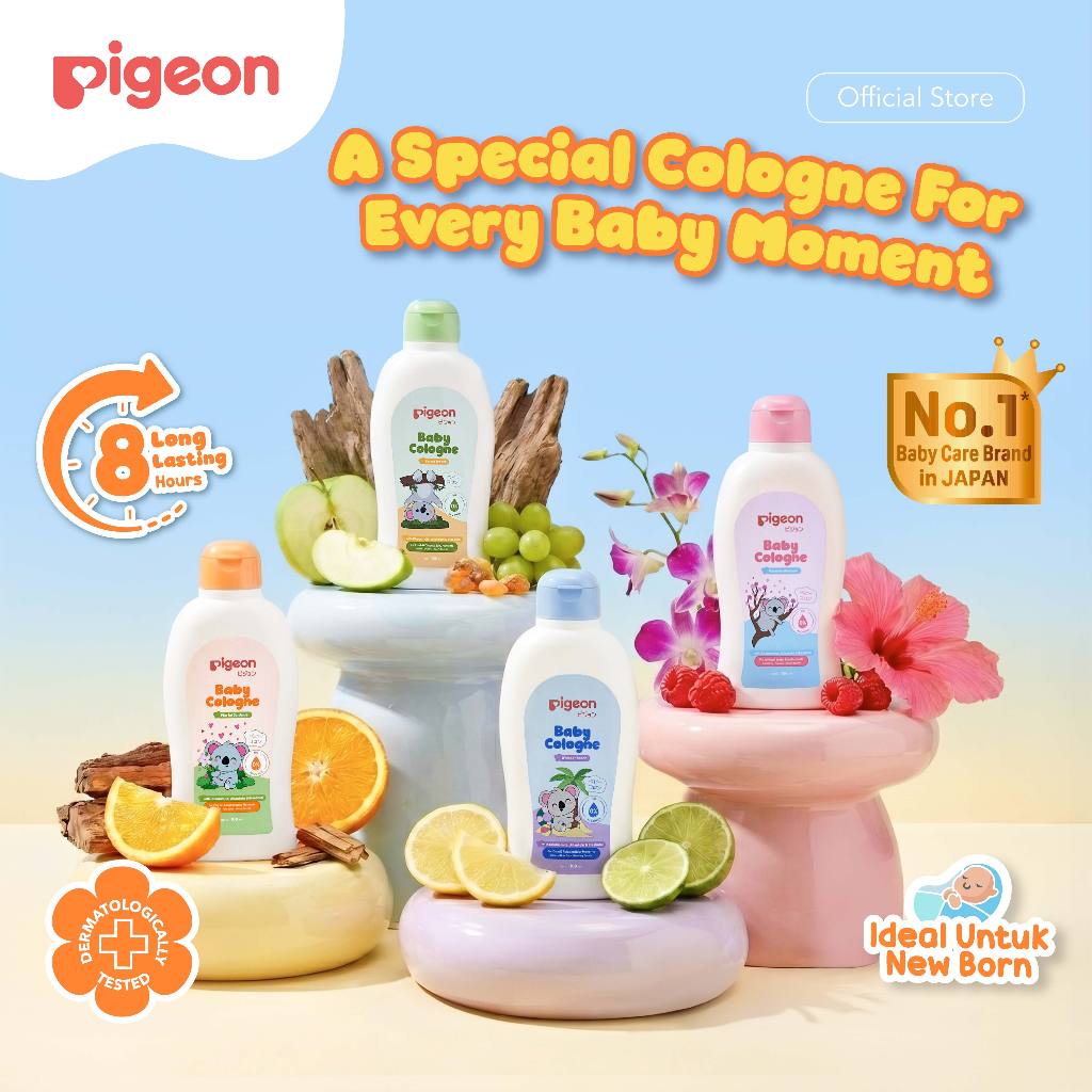 Pigeon Baby Cologne 100ml New Varian Hypoallergenic Parfum Bayi Aman untuk Kulit Sensitif
