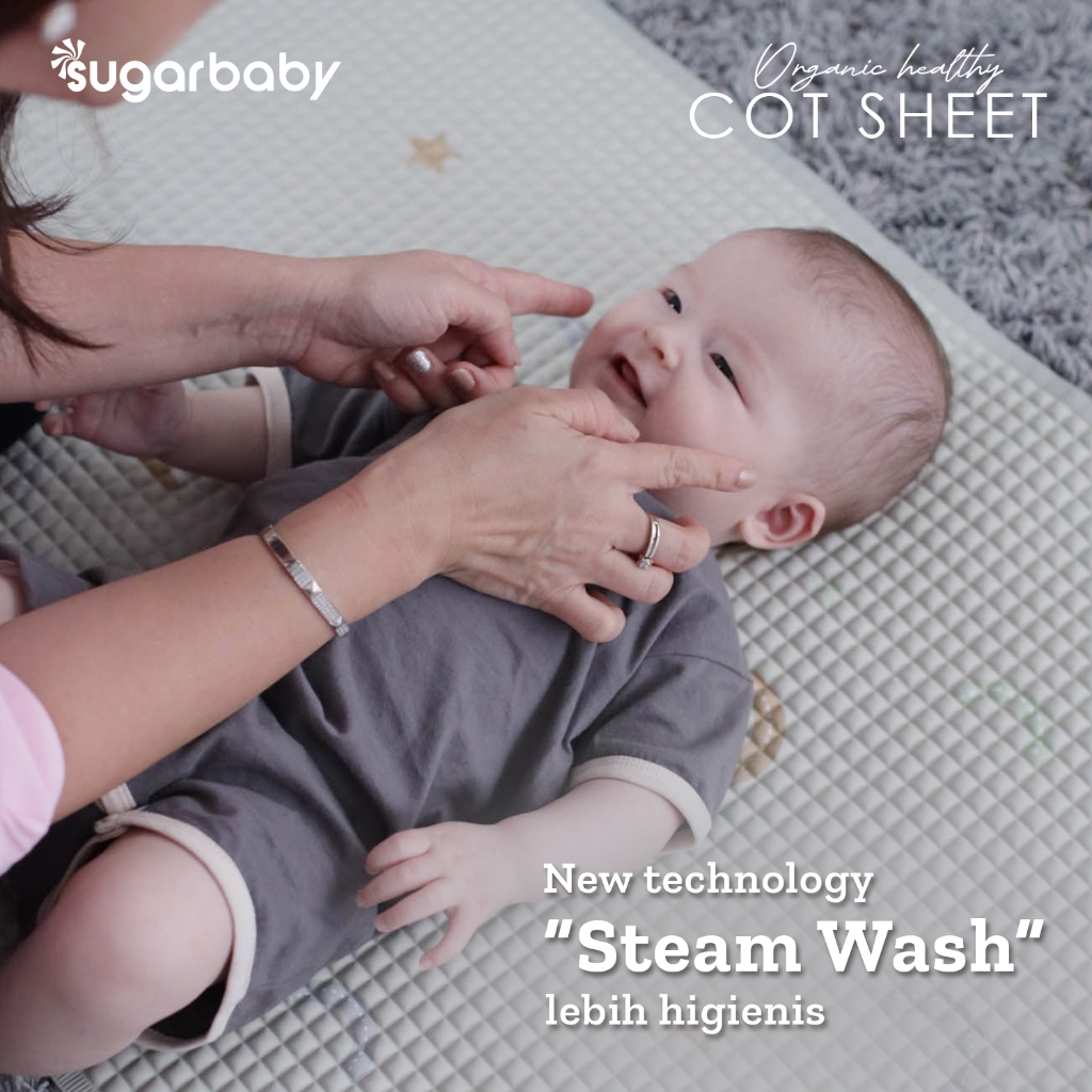 Perlak Bayi Sugar Baby Organic 90x60cm Waterproof Anti Bocor BPA Free Foto 3