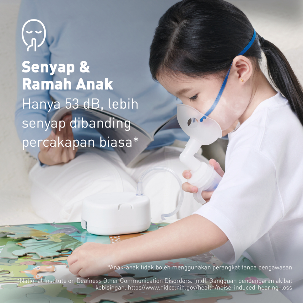 Omron Compressor Nebulizer NE-C810 Portable Ringan dengan Teknologi Virtual Valve VVT Foto 3