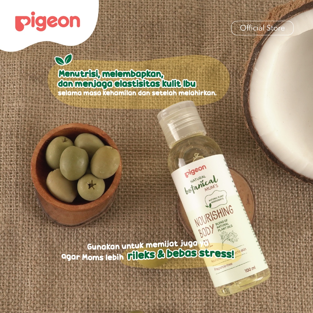 Pigeon Botanical Mum's Nourishing Body Oil 100ML Perawatan Kulit Ibu Hamil