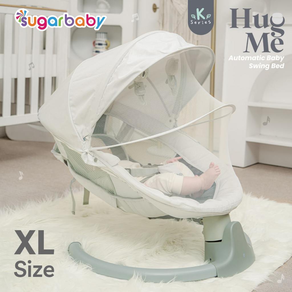 Sugarbaby HUG ME K-Series Automatic Baby Swing Bed Ayunan Bayi Elektrik Foldable Bluetooth Foto 5