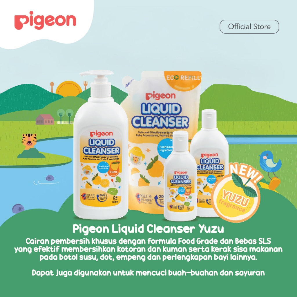 Pigeon Liquid Cleanser Yuzu 200ml Cair Pembersih Botol Susu Bayi Foto 4