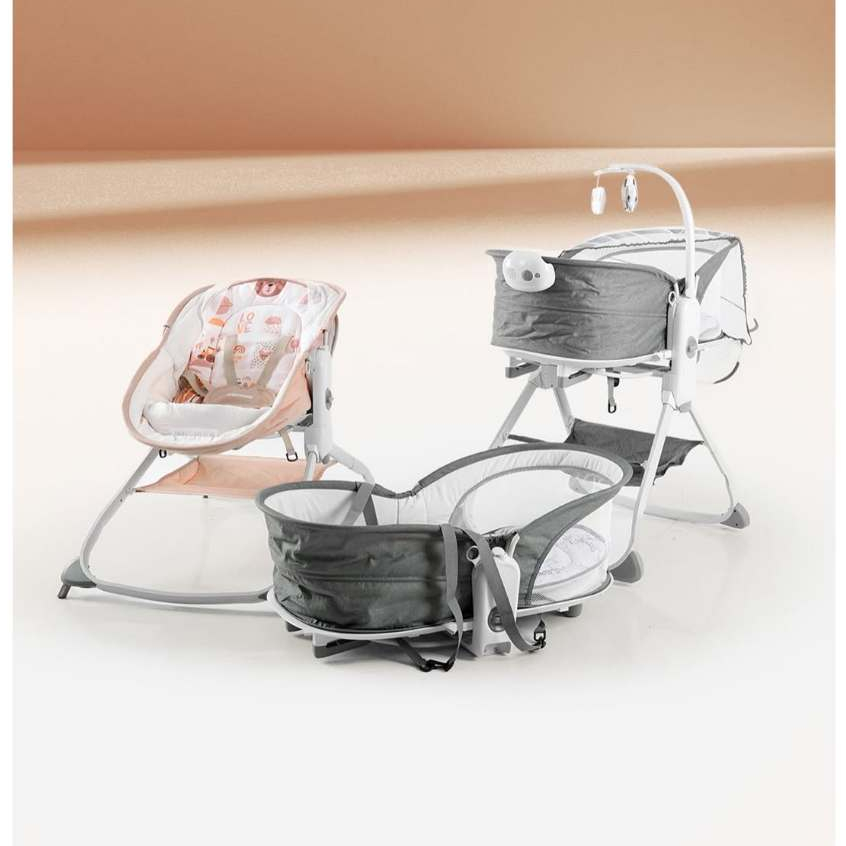 Babydoes 6-in-1 Connect Side Bed Bassinet Swing Rocker Portable Tempat Tidur Bayi Foto 2
