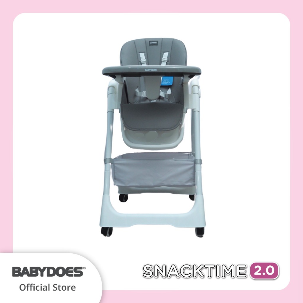 High Chair Babydoes Snacktime 2.0 Kursi Makan Bayi Sandaran Bisa Diatur 8 Tinggi Roda Foto 6