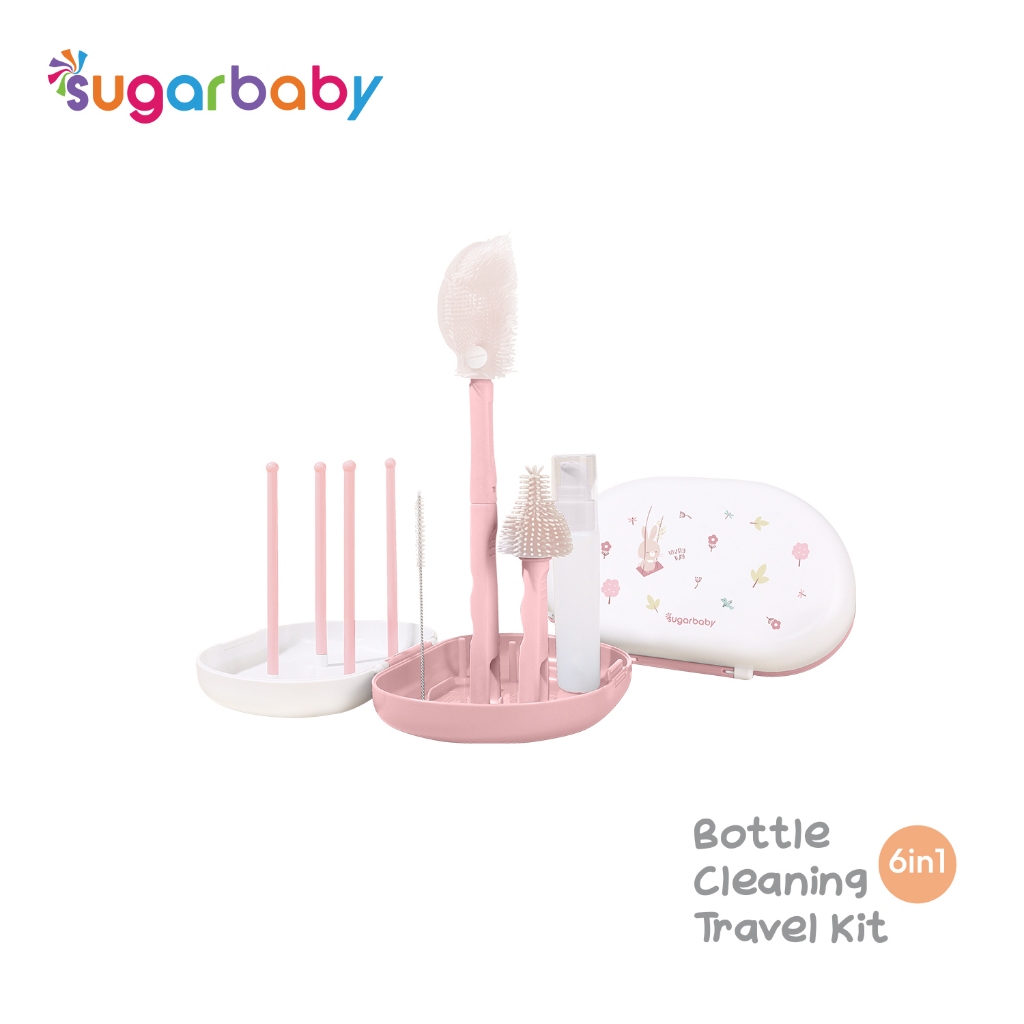 Sugarbaby Bottle Cleaning Travel Kit 6in1 Set Pembersih Botol Susu Bayi Portable Foto 6