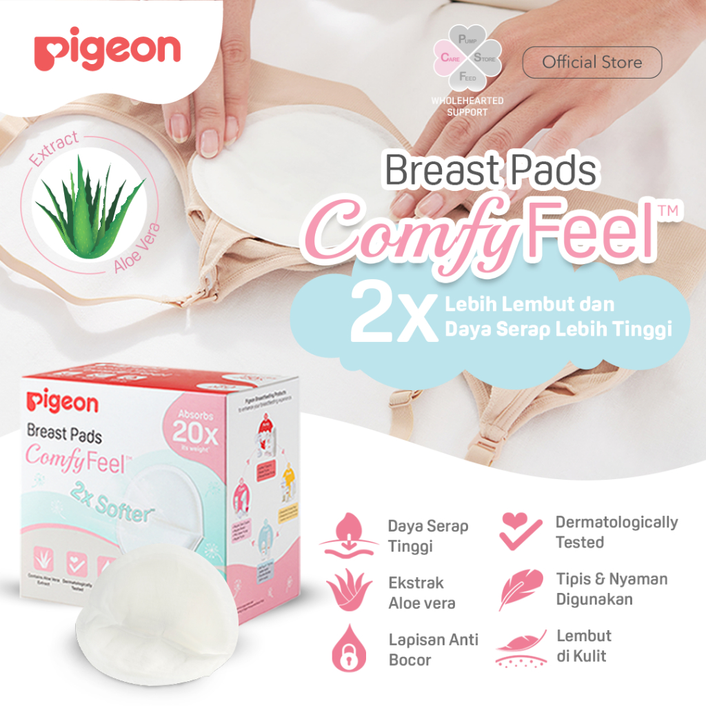 Pigeon Selfcare Bundling Breast Pads 12pcs & Nipple Care Cream 20g Untuk Ibu Menyusui Foto 3