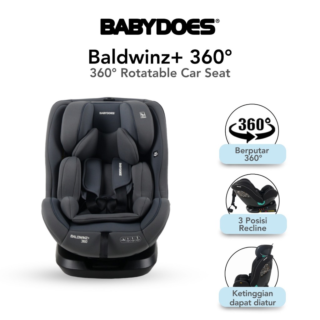 Babydoes Car Seat Baldwinz+ 360 Isofix Tether Kursi Mobil Anak Newborn Foto 2