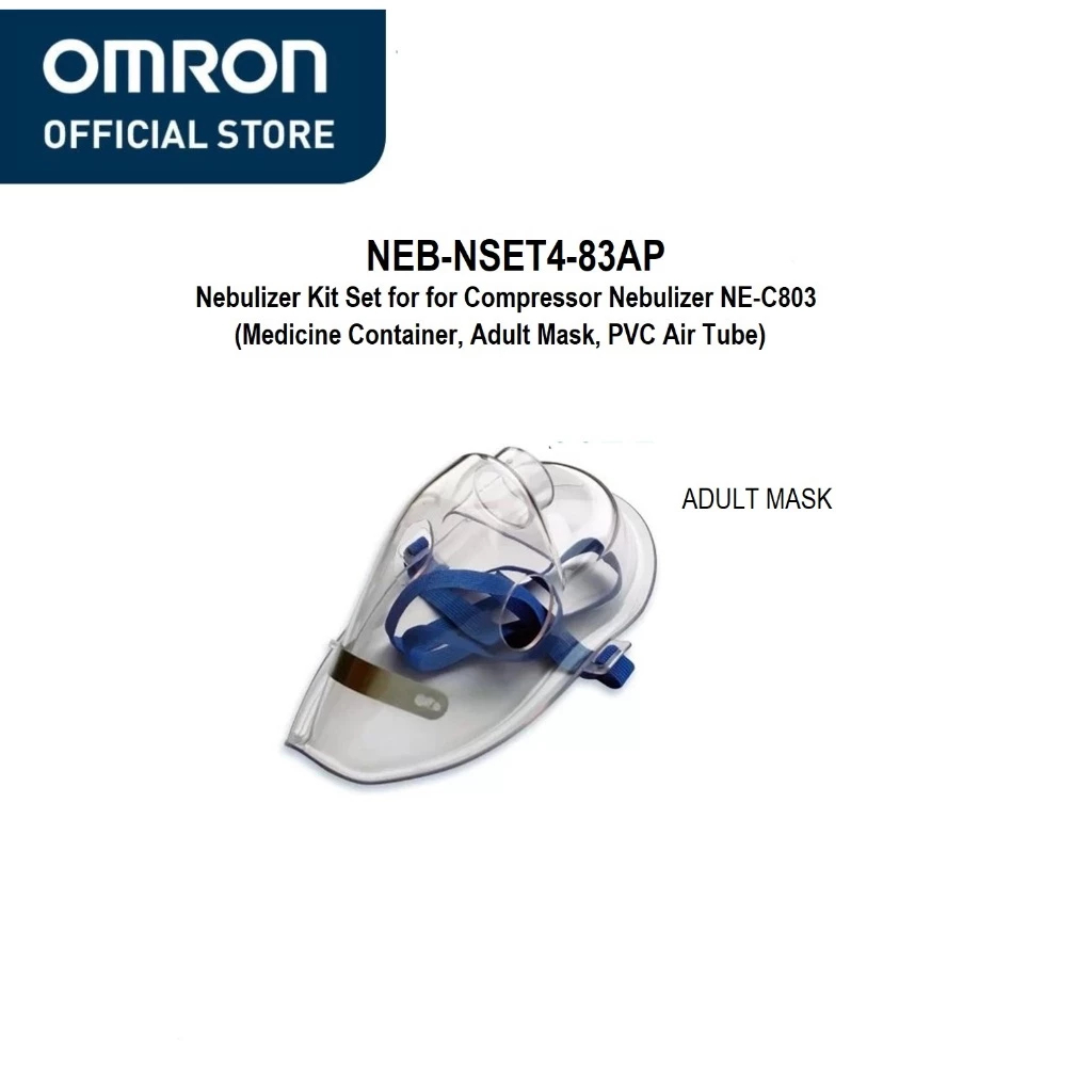 Omron NE-C803 Kit Part Nebulizer Set Masker Dewasa PVC & Selang Foto 3